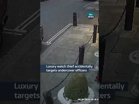 Luxury watch thief accidentally targets undercover officers | ITV News  #itvnews