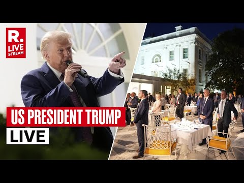 US News LIVE: US Pres Trump Hosts Dinner For Republican Lawmakers AT New Rose Garden | White House