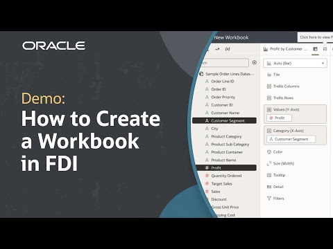 Creating a Workbook in Oracle Fusion Data Intelligence Platform: Demo