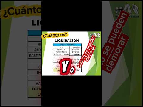 Sabes cuánto es tu liquidación?
