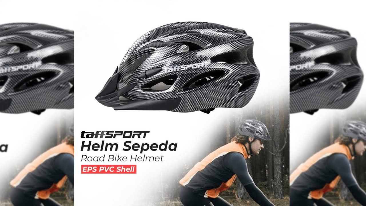 Pratinjau video produk TaffSPORT Helm Sepeda Bicycle Road Bike Helmet EPS PVC 18 Air Vent - WX022