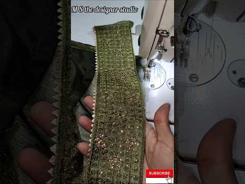 🌹 sewing tips and tricks 🌹 beautiful daman design with stone work #reel #short #video #sewing