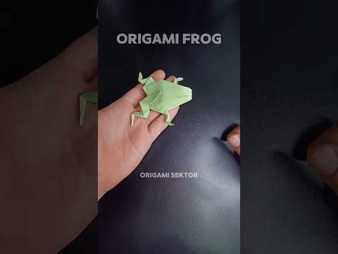 FROG ORIGAMI EASY CRAFT TUTORIAL | DIY PAPER ORIGAMI FROG