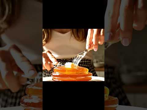 こんなに綺麗なのに、食べたらダメなやつ。#Shorts #ASMR #satisfying #tastetest #glass #pancake #CGI #音フェチ #食べてみた #食レポ