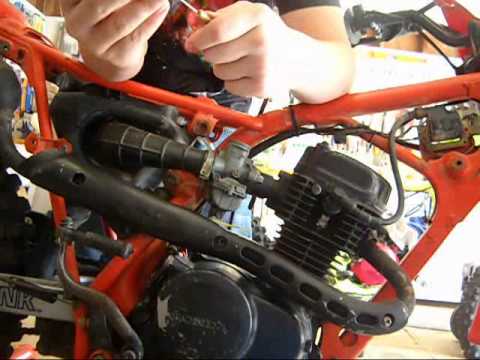 HONDA XR80R Throttle Cable Install - YouTube 1981 pw50 wiring diagram 