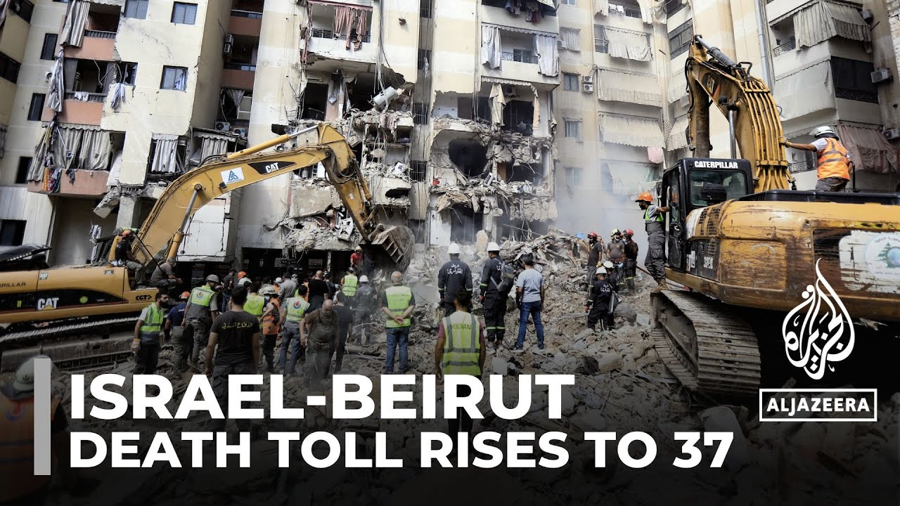 Death toll from Israeli strike on suburb in Lebanon’s Beirut rises to 37