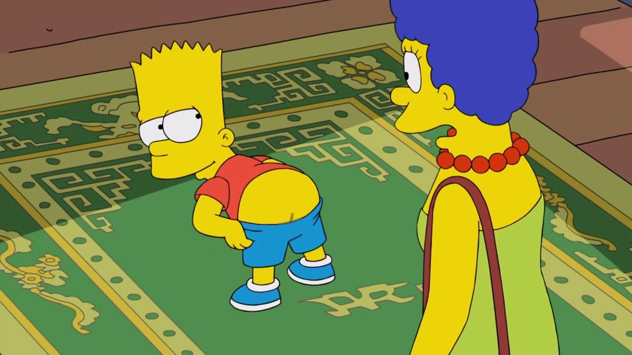 Барт симпсон показывает зад