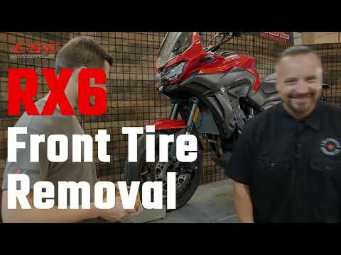 How to Remove and Reinstall the Front Tire on the RX6 Sport Touring Motorcycle