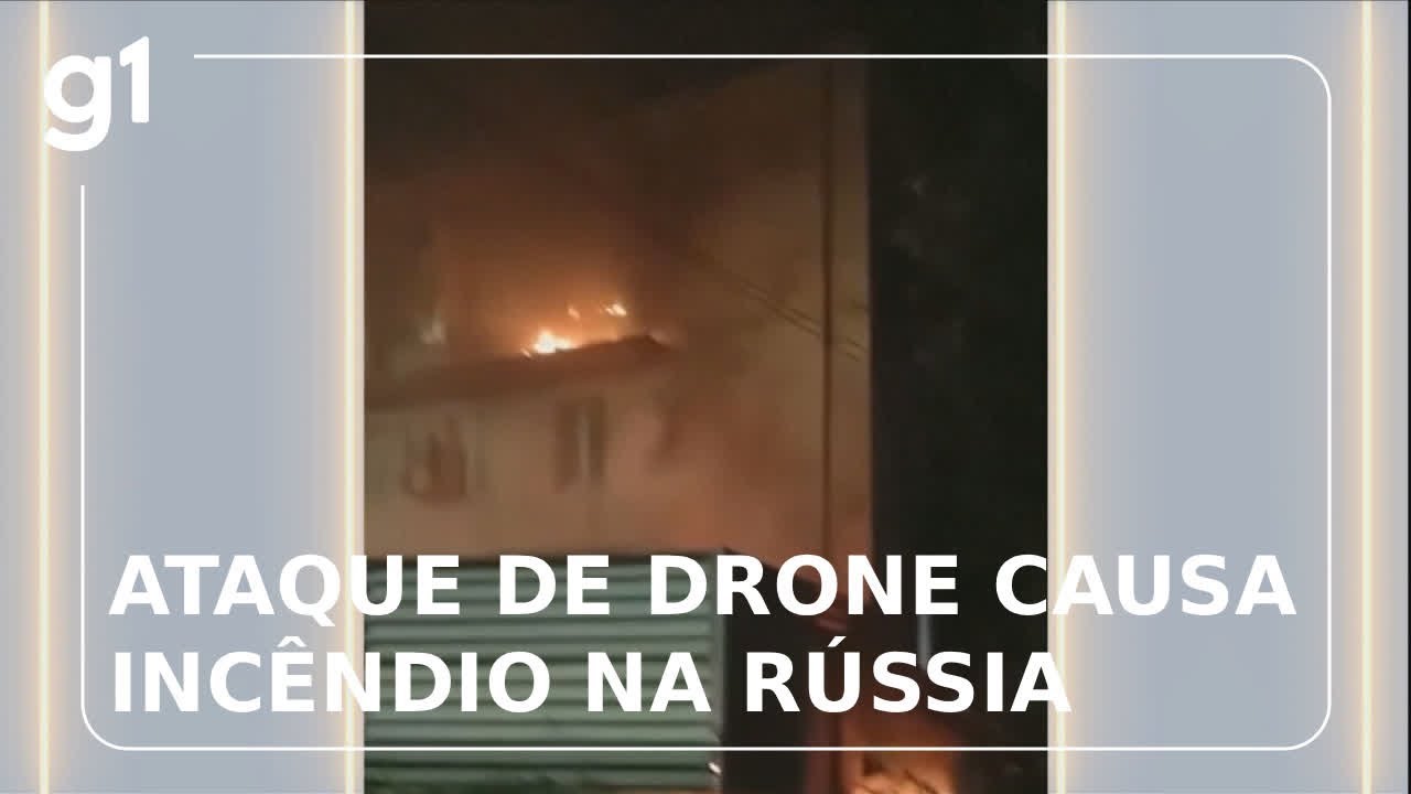 Ataque de drone causa incêndio em estação ferroviária na Rússia