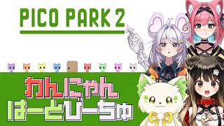 🎮【#picopark2 】\ 後夜祭 / #わんにゃんはーとびーちゅ が駆けつけてくれた✨［#ぶいぱい/＃アップランド/#コマチガブ ］