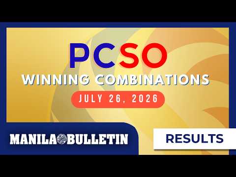 Lotto Draw Results, July 26, 2026 | Ultra Lotto 6/58, Super Lotto 6/49, 3D, 2D