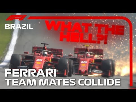 Vettel And Leclerc Collide! | 2019 Brazilian Grand Prix