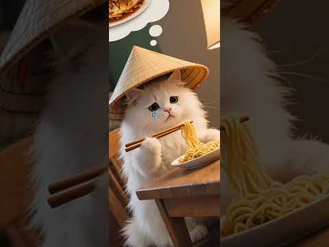 #Cat in the restaurant, crying and sadness: #Aianimation2025