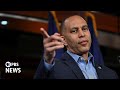 WATCH LIVE: House Minority Leader Jeffries holds briefing as Trump hits Europe with auto tariffs