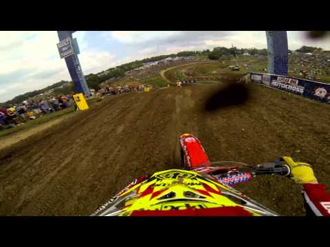 GoPro HD: Cole Seely Lap 1 Moto 1 - High Point MX Lucas Oil Pro Motocross Championship 2013 