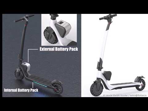 2020 New Product R1 Model Electric Scooter with Internal and External Battery