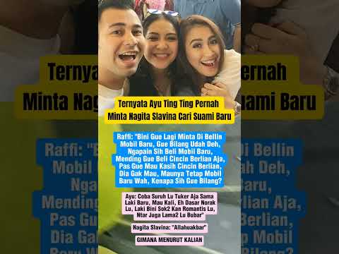 Ternyata Ayu Ting Ting Pernah Minta Nagita Slavina Cari suami Baru #gosipselebriti #beritaartis