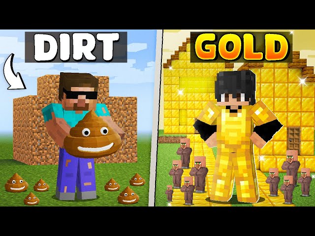 Evolving From Dirt to Gold House Civilization in Minecraft @ProBoiz95