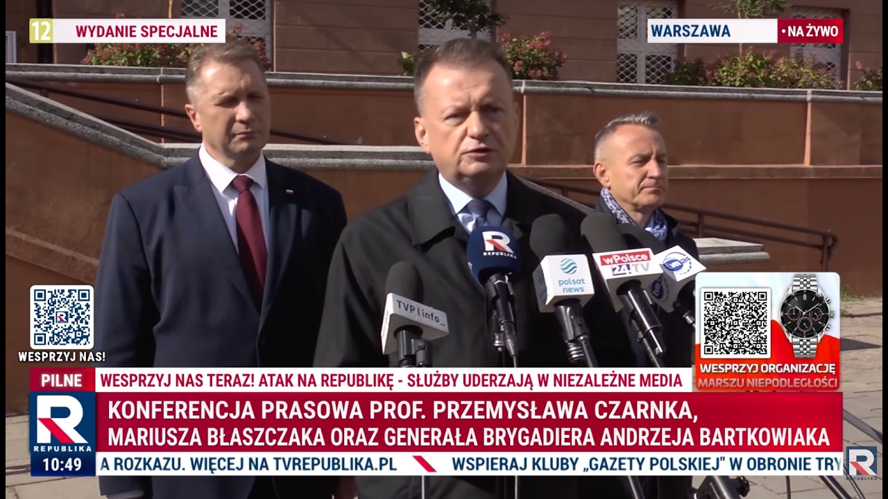 Na żywo! Błaszczak ostro! ,,LUDZIE TUSKA NIE POTRAFIĄ SPROSTAĆ NAJPROSTSZYM WYZWANIOM''