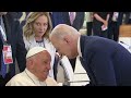 Pope Francis arrives for roundtable outreach meeting at G7 in Italy  - 00:57 min - News - Video