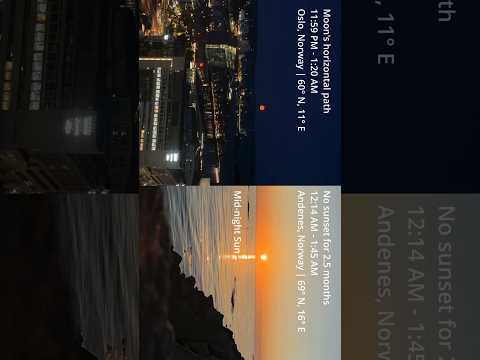 #midnightsun moon #horizontal #path #norway #timelapse #wondersoftheworld