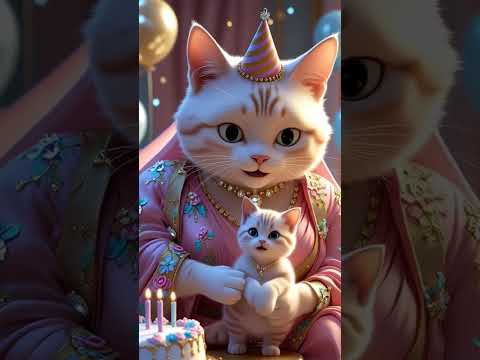 Mommy Birthday party #DreamScreenAI Happy birthday to you 🎂🥳#happybirthday #shortsfeed #cat #shorts