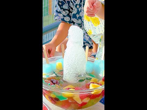 【今すぐできるよ♡噴水サイダー】「子供が飛んで喜んだ！」フルーツ盛り盛りのおやつレシピ / Party Soda