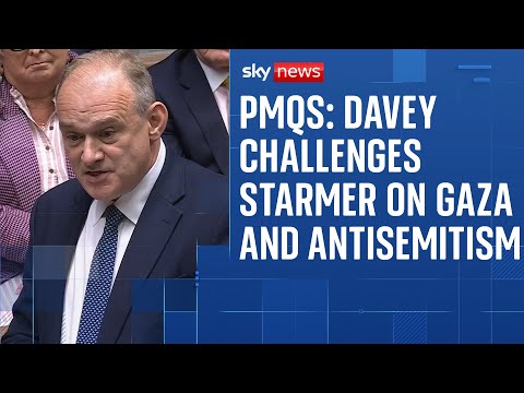 PMQs: Ed Davey questions Starmer on rising levels of antisemitism and Gaza