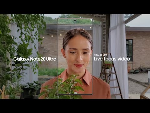 Galaxy Note20 Ultra: How to use Live focus video | Samsung