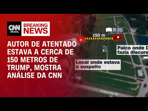 ​Autor de atentado estava a cerca de 150 metros de Trump, mostra análise da CNN | CNN NEWSROOM