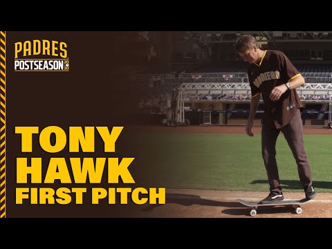 Tony Hawk throws ceremonial first pitch for Padres | Take The Cake video clip