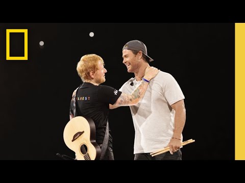 Chris Hemsworth Surprises Fans at Ed Sheeran Concert Playing Drums | Limitless With Chris Hemsworth