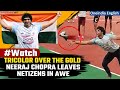 Asian Games: Neeraj Chopra’s video of saving Flag from falling after Gold goes viral