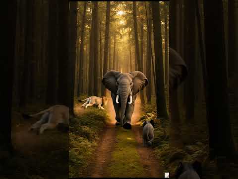 Brave Elephant Saves Baby From a Lion! 🐘🦁💥 #elephant #lion #wildlife