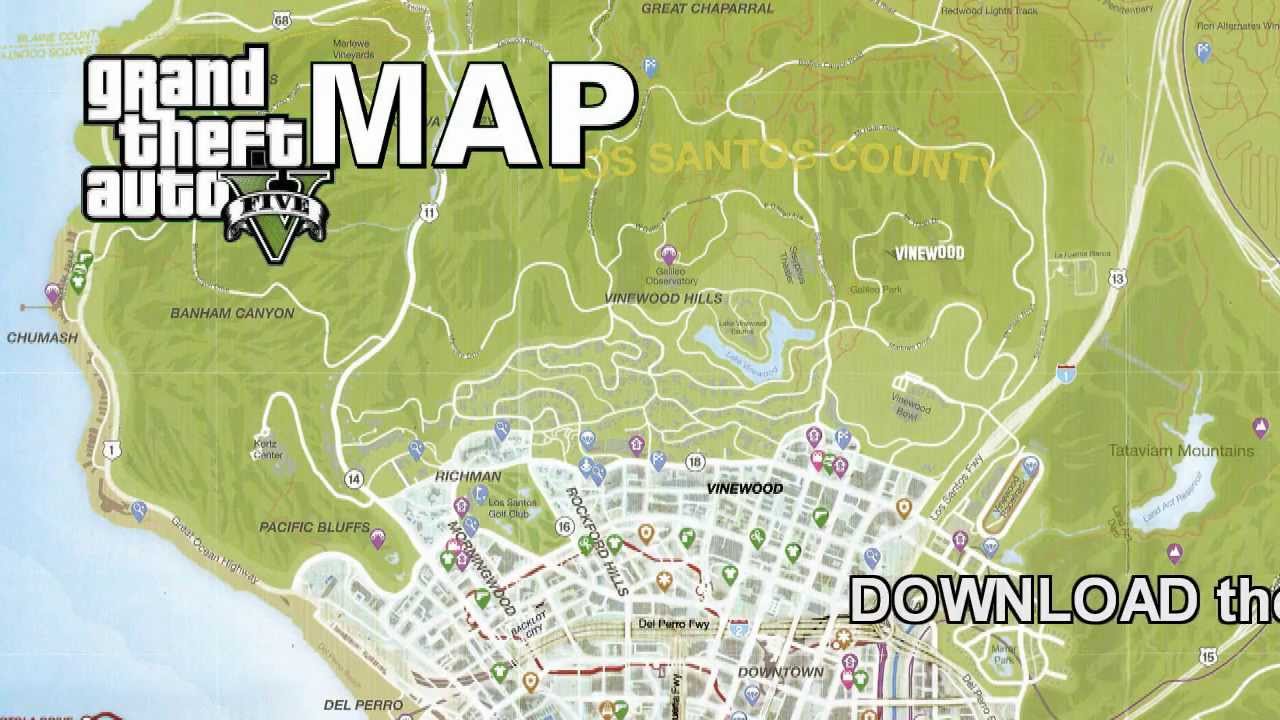 GTA 5 FULL SIZE GAME MAP - YouTube