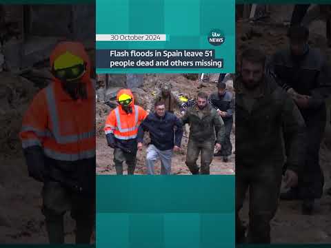 Flash floods in Spain leave 51 people dead and others missing #itvnews #spain