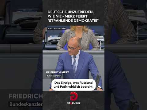 Deutsche unzufrieden, wie nie - <strong>Merz</strong> feiert "strahlende Demokratie" #<strong>Merz</strong> #AfD #Demokratie #wahl
