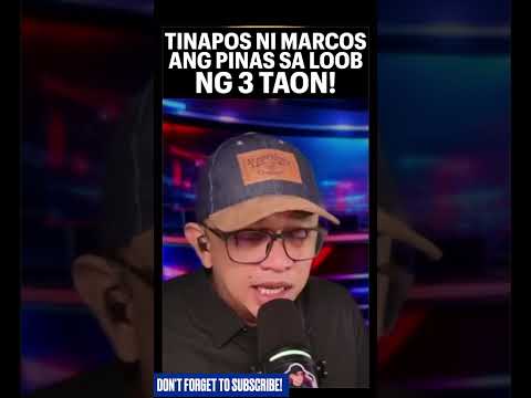TINAPOS NI MARCOS ANG PINAS SA LOOB NG 3 TAON!
