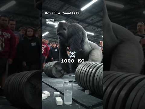 900 KG Dead Lift Gorilla 😨| Real or Ai #sora2 #ai #gorilla #aishorts #sorashorts #deadlift
