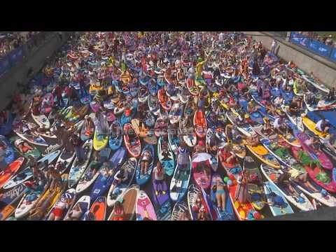 Costumed paddle boarders take over Moscow's waterways in SUP carnival