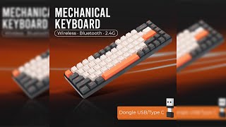 Pratinjau video produk ZIYOULANG Keyboard Gaming Mechanical Wireless Bluetooth 2.4G - K68