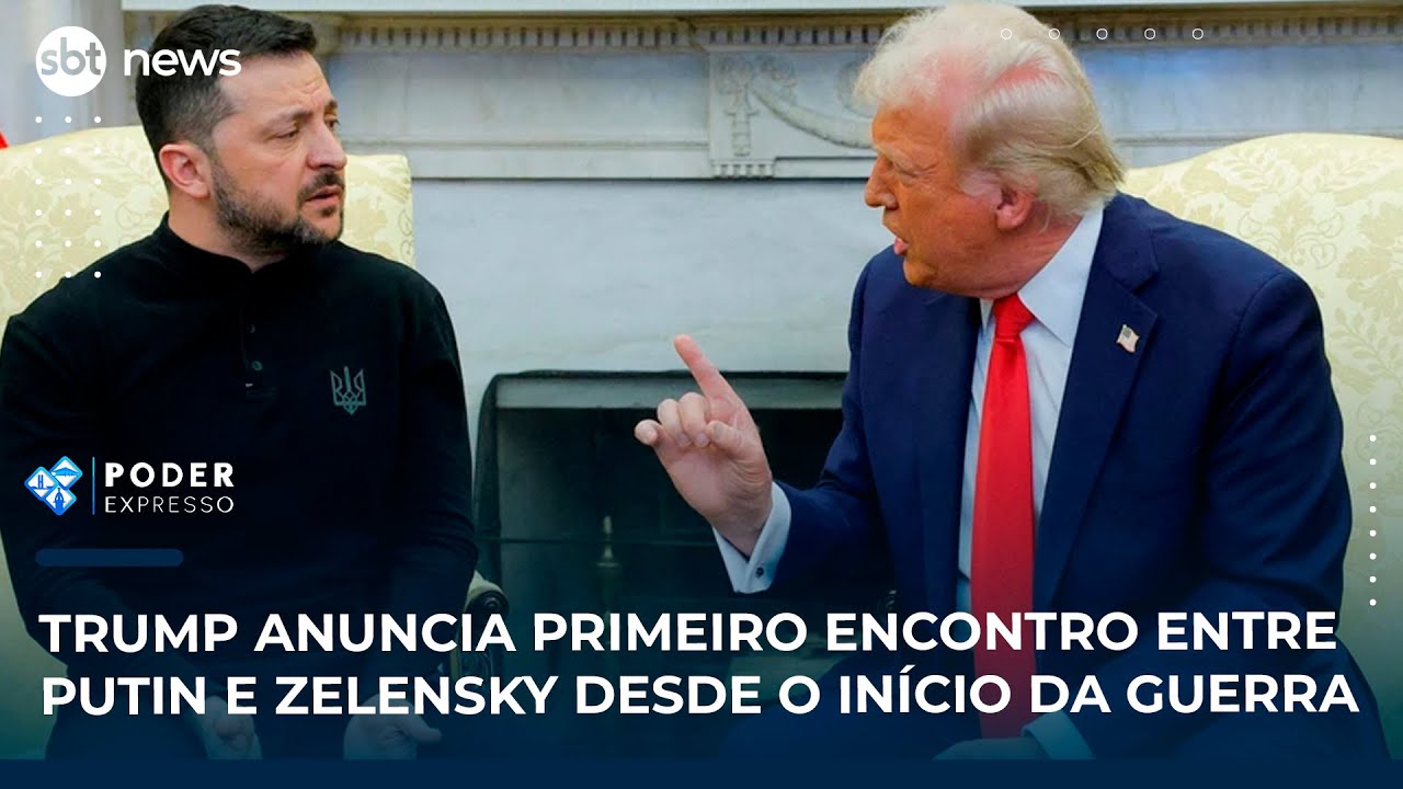 Trump anuncia primeiro encontro entre Putin e Zelensky desde o início da guerra | SBT News
