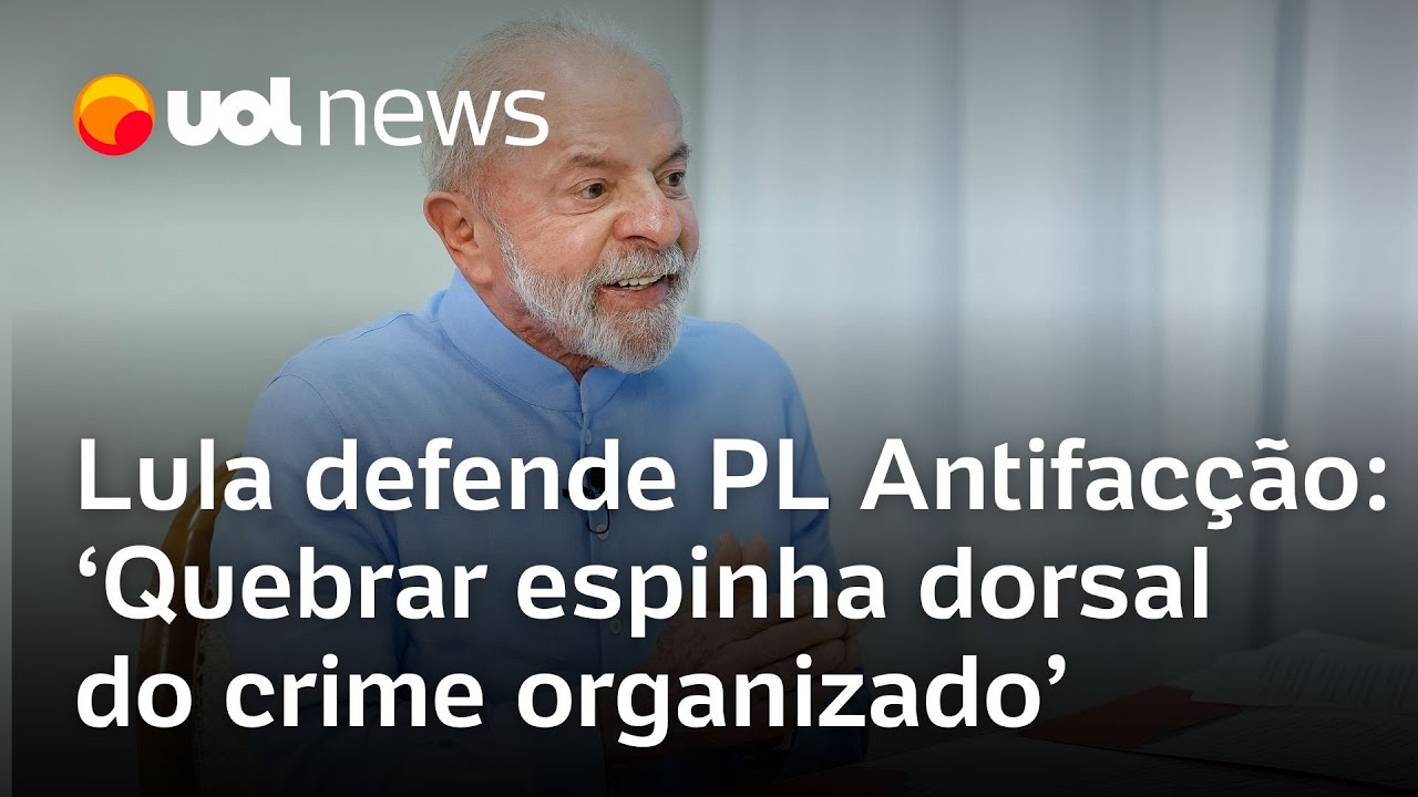 Lula defende PL Antifacção: ‘Governo está atuando para quebrar espinha dorsal do crime organizado’