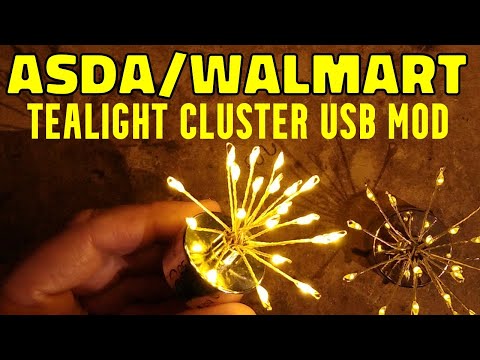 ASDA/Walmart tea light cluster USB mod