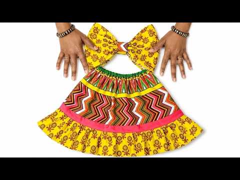 घर पर बनाए Very Easy and Designer Baby Frock # Step by step Full Tutorial # Very Simple Way