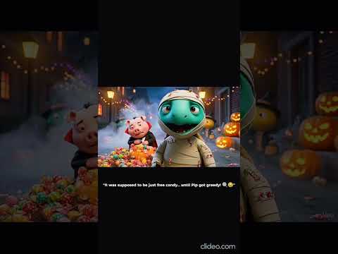 🎃 Pip & Turt: Halloween Treat Trouble 🍬🐷🐢 #shorts #viralshorts #funny #comedy #entertainment