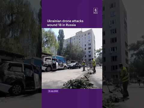 Ukrainian drone strikes injures 18