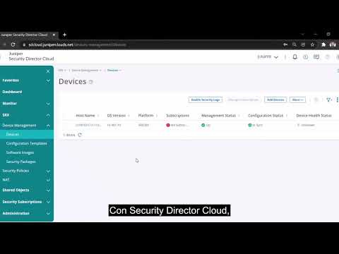 Demo su Juniper Security Director Cloud