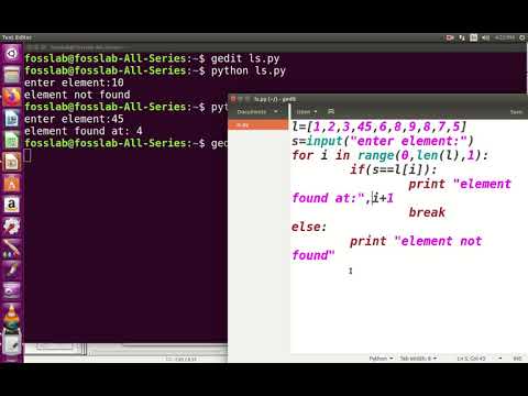 Linear search and Binary Search in Python Programming explained in Tamil with demo