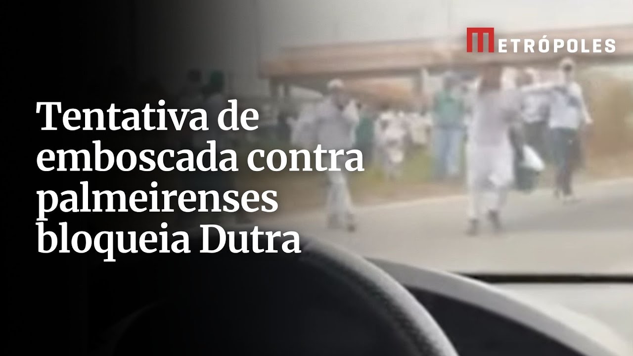 Tentativa de emboscada contra palmeirenses bloqueia Dutra